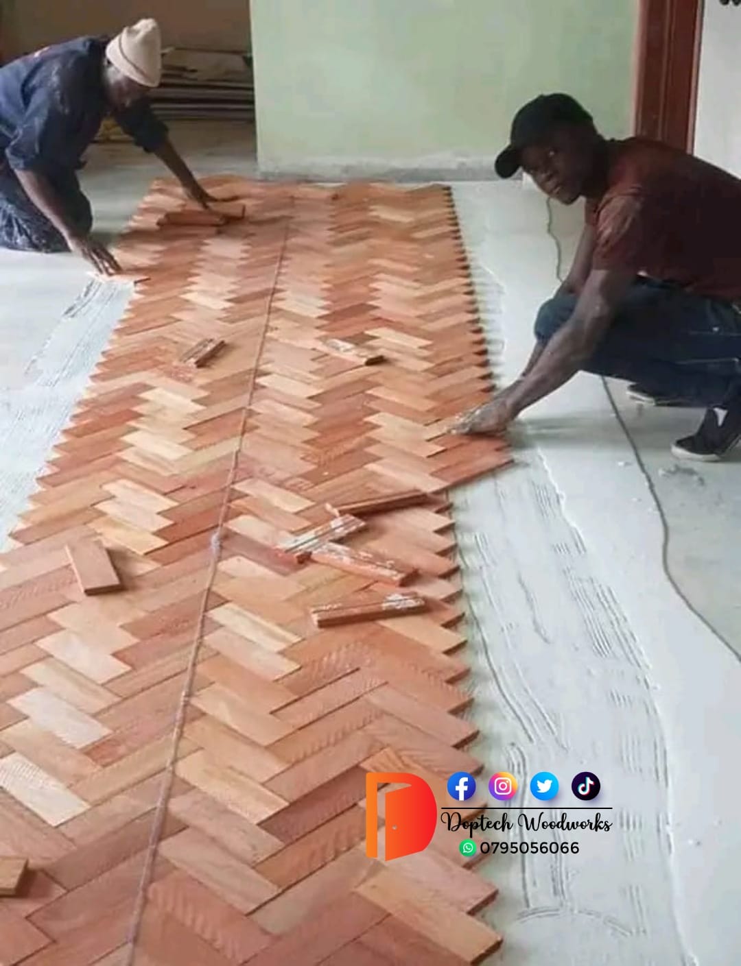 Mahogany Woodblocks Floor